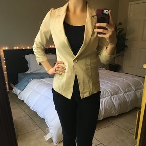 Cream Linen Blazer